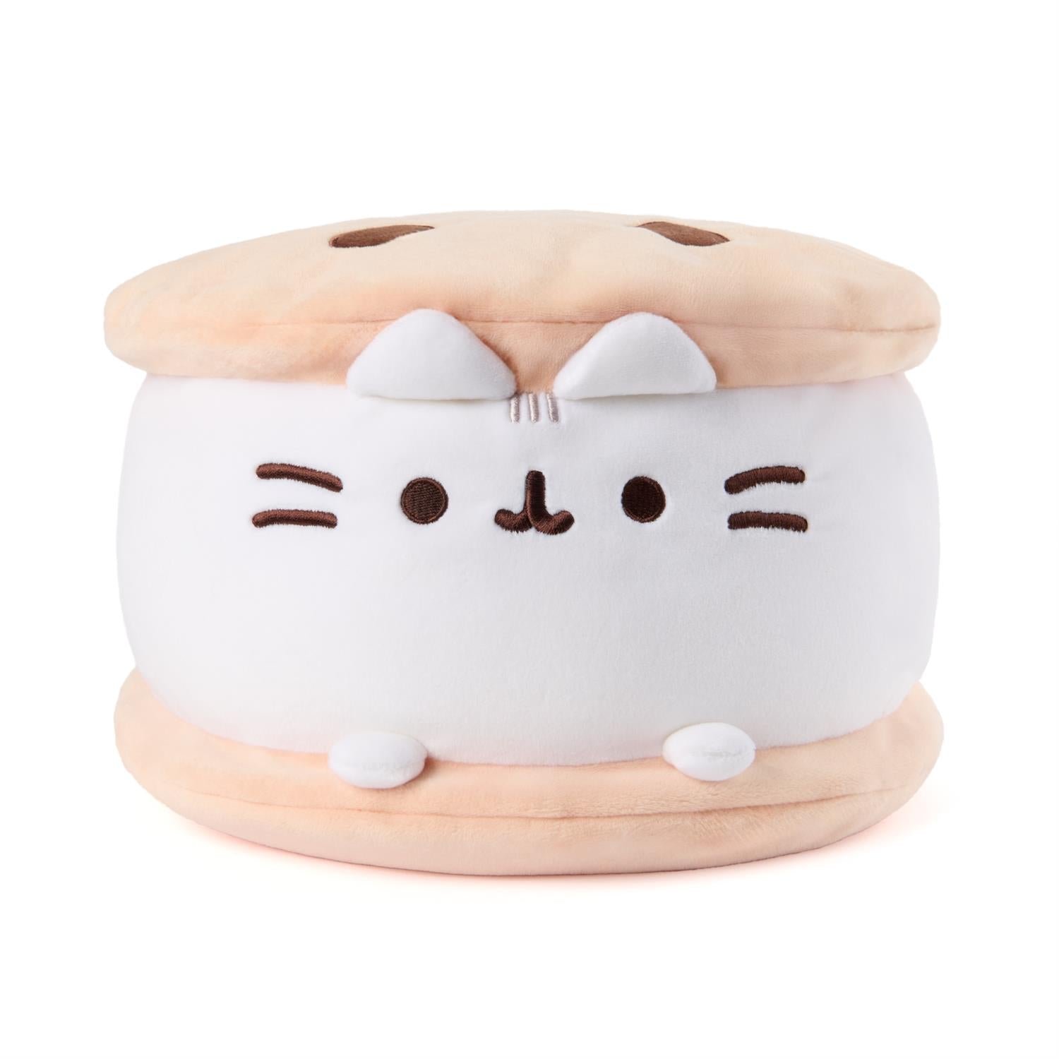 Cute cat-shaped container with a wooden top on a white background